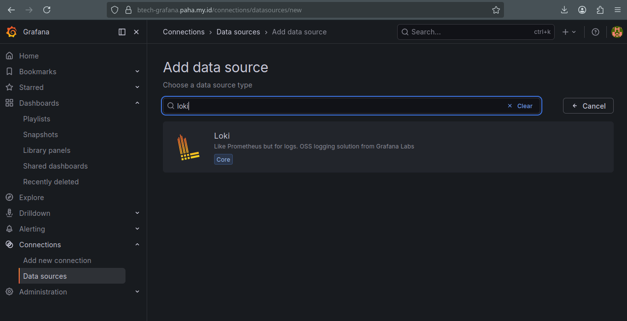 Search and Select Loki